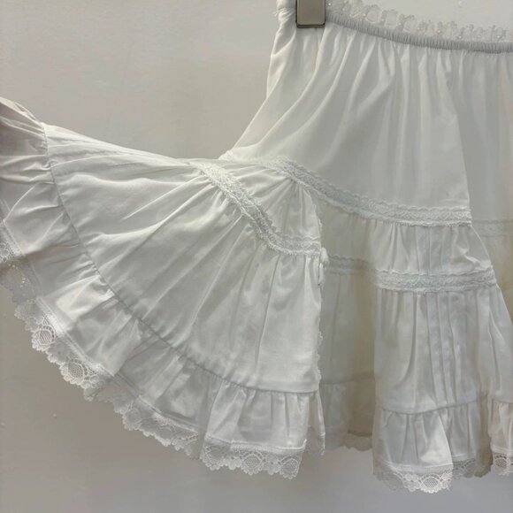 White Miu Style Skirt - Picture 3 of 4